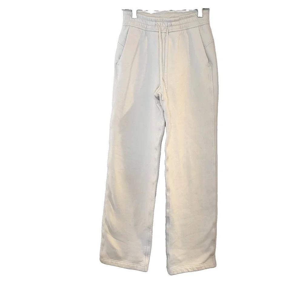 Lululemon Pant Women 0 Off White Loungeful Straight Leg Athleisure Sweatpants